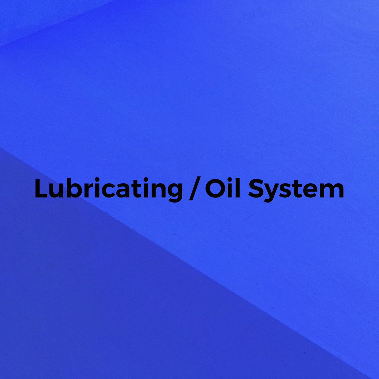 Lubricating / Oil system MP7 engine