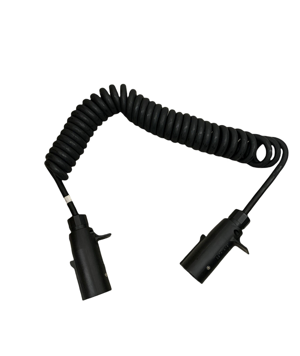 ABS 7 way coiled cable for Trucks (15Ft working Length, 7 Way).