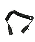 ABS 7 way coiled cable for Trucks (15Ft working Length, 7 Way).